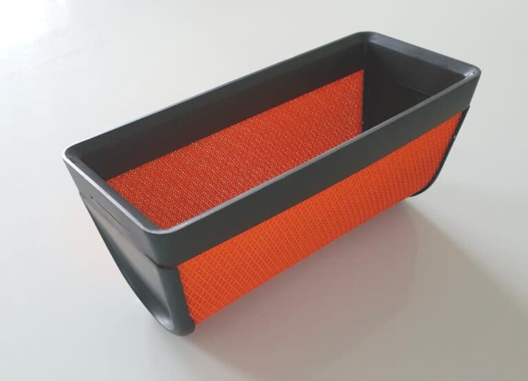 Metallfettfilter in U-Form (Sonderfarbe Silverline-orange)